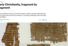 Screenshot of Christian Century article "Early Christianity, fragment by fragment"
